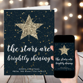 オホーリーナイト |金ゴールド星のクリスマス カード
