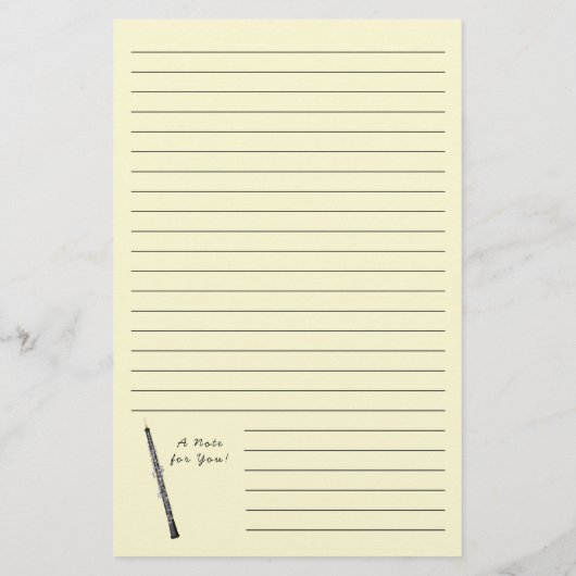 オボエミュージシャンミュージック先生 便箋 (裏面)