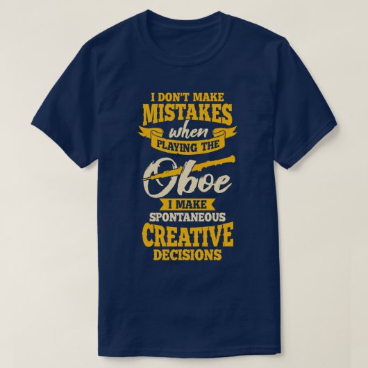 オボエ選手楽器オボイストギフト Tシャツ (デザイン正面)
