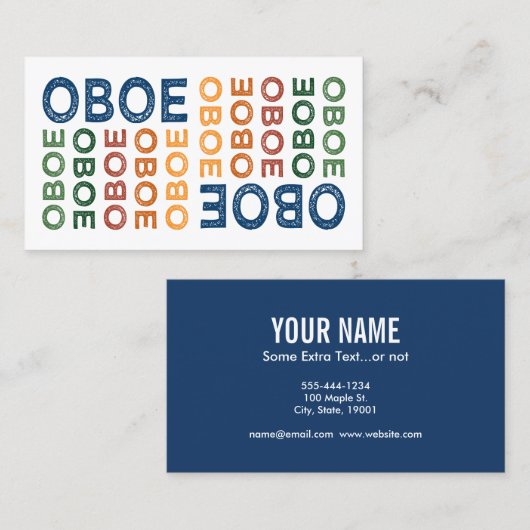 オボカラフルエ 名刺 (正面/裏面)