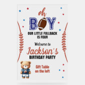 オボーイサッカーテーマ誕生日 アクリルサイン (正面)