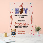 オボーイサッカーテーマ誕生日 アクリルサイン (ウェディング)