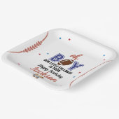 オボーイサッカーテーマ誕生日 ペーパープレート (傾斜あり)