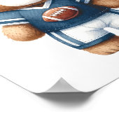 オボーイサッカーテーマ誕生日 ポスター (角)