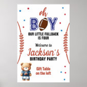 オボーイサッカーテーマ誕生日 ポスター (正面)