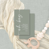 オボーイセージおむつラッフルベビーシャワー エンクロージャーカード