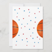 オボーイバスケットボールテーマニーエイジ誕生日 招待状 (裏面)