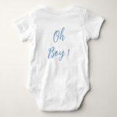 オボーイブルーシンプルベビースーツ ベビーボディスーツ (裏面)