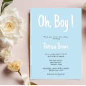 オボーイブルーベビーシャワー 招待状