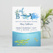 オボーイベビーシャーク招待状 招待状 (スタンド正面)