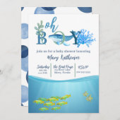 オボーイベビーシャーク招待状 招待状 (正面/裏面)