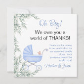 オボーイベビーベビーカー平サンキューカード (裏面)