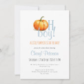 オボーイリトルカボキンブルーボーイベビーシャワー 招待状 (正面)