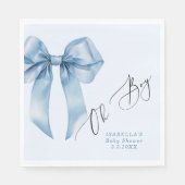 オボーイ男の赤ちゃんシャワーブルーボウ スタンダードランチョンナプキン (正面)