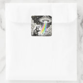 オポッサムとUFO スクエアシール (バッグ)