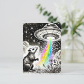 オポッサムとUFO ポストカード (スタンド正面)