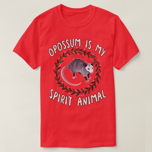 オポッサムは私の精神動物だ Tシャツ (デザイン正面)