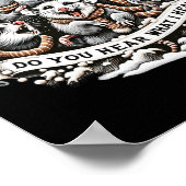 オポッサムクリスマスクリスマスクリスマスクリスマスパジャマ ポスター (角)