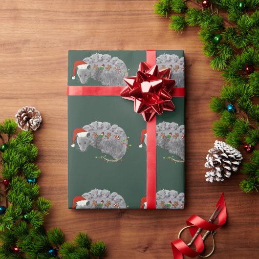オポッサムクリスマスベビーポッサム包まれたインライト ラッピングペーパー (クリスマスギフト)