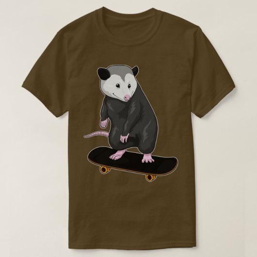 オポッサムスケータースケートボード Tシャツ (デザイン正面)