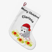 オポッサムストッキング ラージクリスマスストッキング (正面 (吊り時))