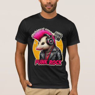 オポッサムパンクロックピンク Tシャツ