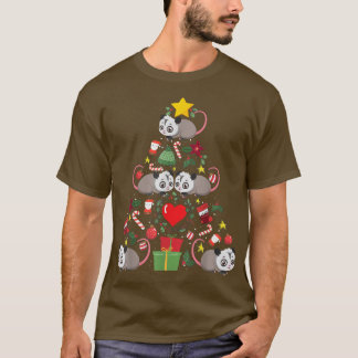 オポッサムポッサムクリスマスオーナメントツリおもしろいー Tシャツ