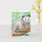 オポッサム カード (黄色い花)