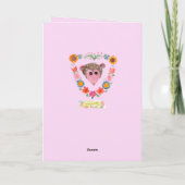 オポッサム,花付きバレンタイン遊カード, カード (裏面)