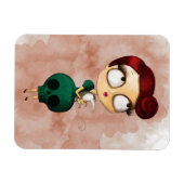 オポ不気味ッサムの女の子 マグネット (横)