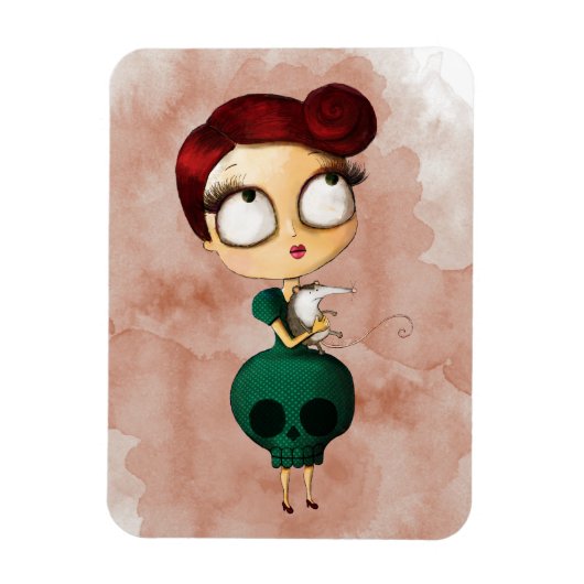 オポ不気味ッサムの女の子 マグネット (縦)