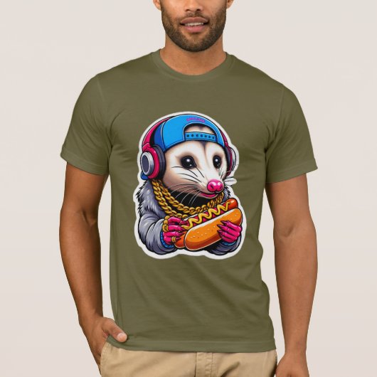 オポ食べッサムのホットドッグ5 Tシャツ (正面)
