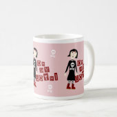 オマイゴシックおもしろい薄暗いガールキャラクター コーヒーマグカップ (正面右)