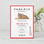 オマカセ日本食寿司体験誕生日パーティー 招待状 (スタンド正面)