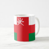 オマニ州旗セラミックコーヒーマグ コーヒーマグカップ (正面右)