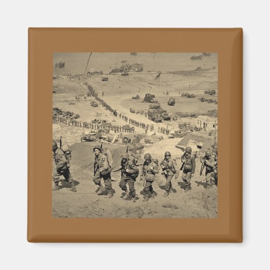 オマハからのロングラインビーチ マグネット (正面)