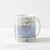オマハのビーチ着陸の地図 コーヒーマグカップ (正面右)