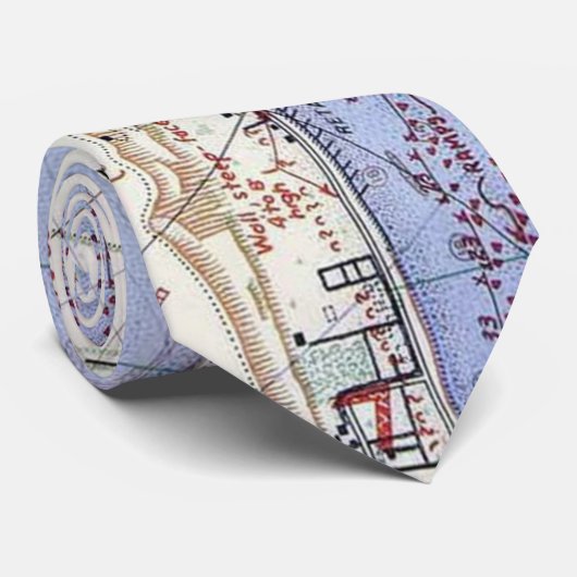 オマハのビーチ着陸(1944年)のヴィンテージの地図 ネクタイ (ロール)