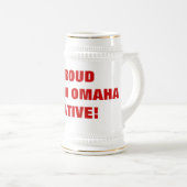 オマハの誇り高い南先住民! ビールジョッキ (正面右)