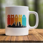オマハカラフルネブラスカレトロサンセット コーヒーマグカップ