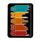 オマハカラフルネブラスカレトロサンセット マグネット (縦)