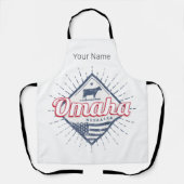 オマハシティネブラスカ統一された州ヴィンテージUSA エプロン (正面)