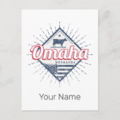 オマハシティネブラスカ統一された州ヴィンテージUSA シーズンポストカード (正面)