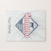 オマハシティネブラスカ統一された州ヴィンテージUSA ジグソーパズル (横)