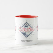 オマハシティネブラスカ統一された州ヴィンテージUSA マグカップ (中央)