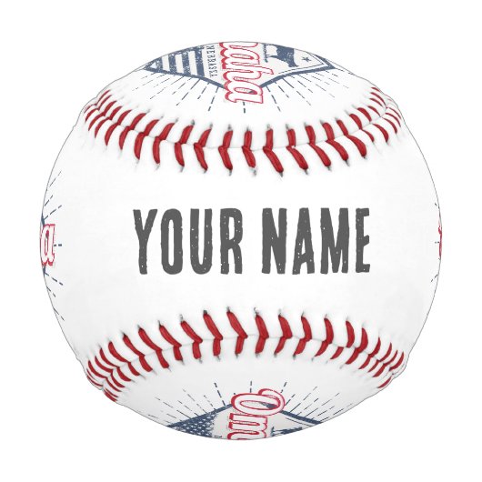 オマハシティネブラスカ統一された州ヴィンテージUSA 野球ボール (裏面)