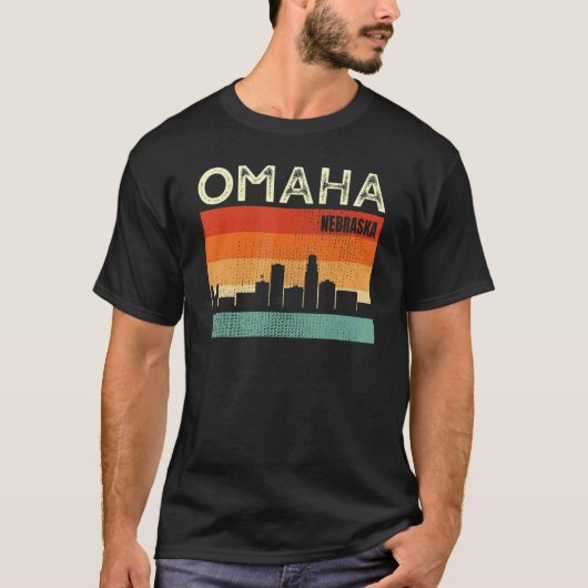 オマハネブラスカタウンスカイライン Tシャツ (正面)