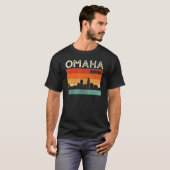 オマハネブラスカタウンスカイライン Tシャツ (正面フル)