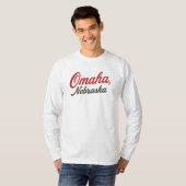 オマハネブラスカ文字デザイン | クラシック中西部Cit Tシャツ (正面フル)