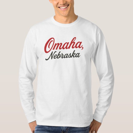 オマハネブラスカ文字デザイン | クラシック中西部Cit Tシャツ (正面)